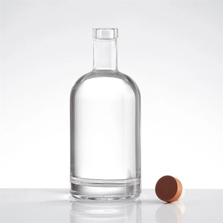 500ml Round Empty Flint Glass Bottle Liquor Wine Whisky