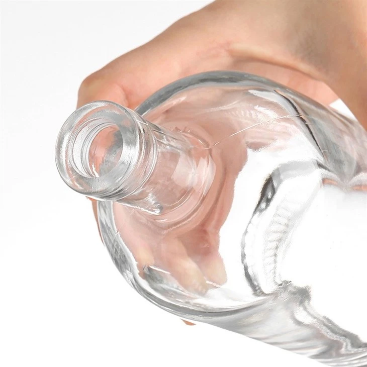 500ml Round Empty Flint Glass Bottle Liquor Wine Whisky
