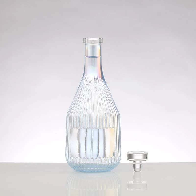 Electroplated Transparent Colored Glass Bottle