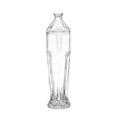 500ml ristuð glerflaska með korki
